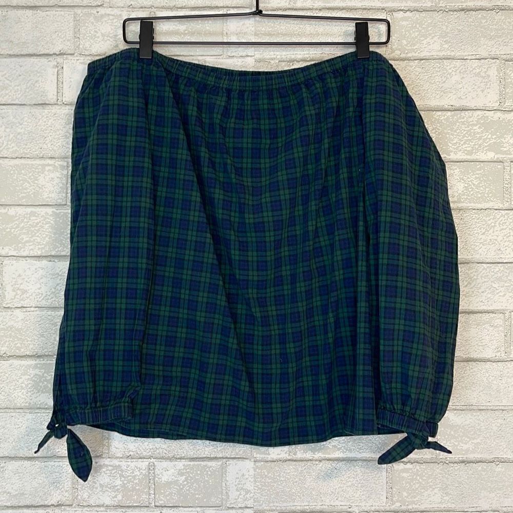 Vineyard Vines Blackwatch Tartan Plaid Off Shoulder Top 16